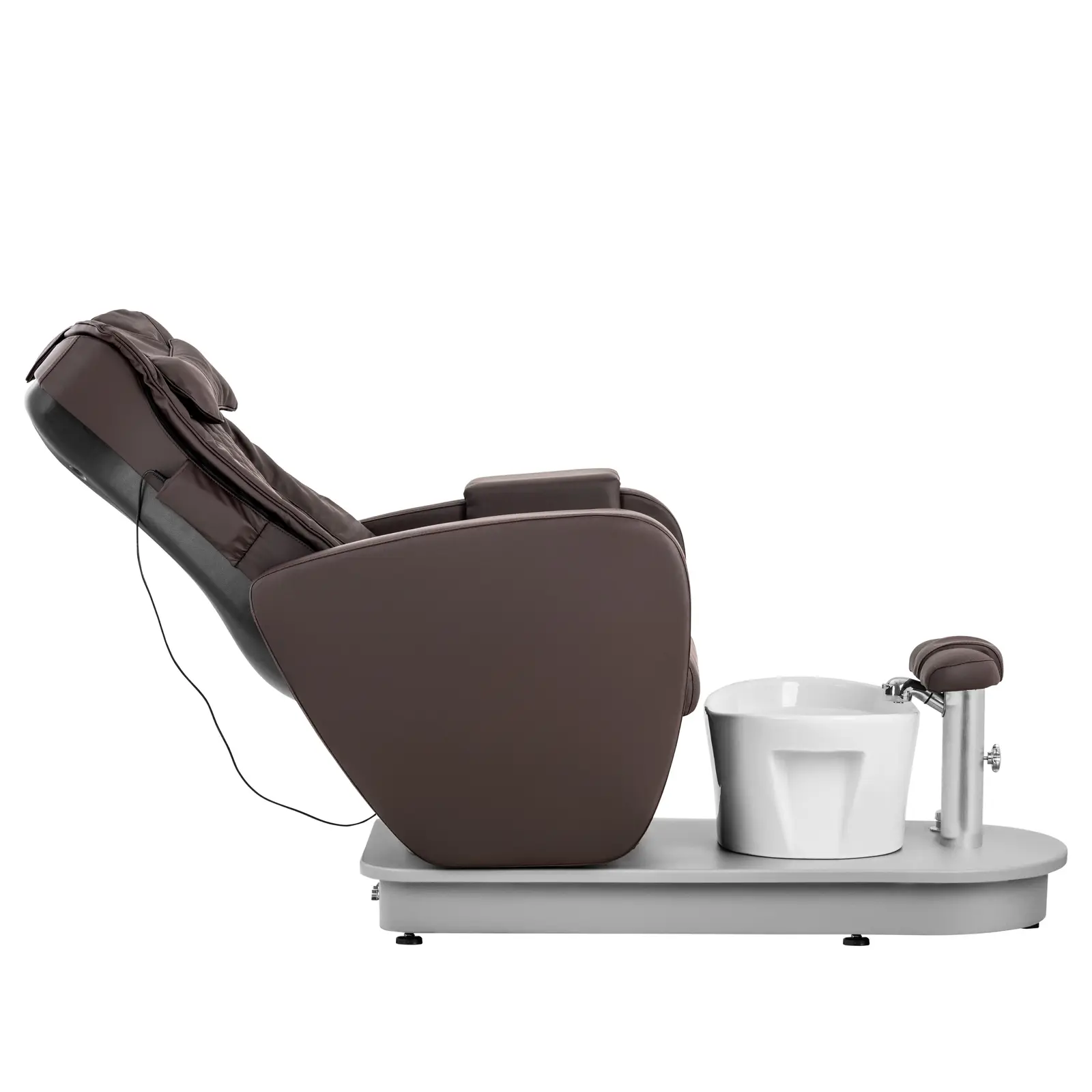 Electric Pedicure Chair - with foot bath and 3 massage functions - 120 W - 200 kg - brown