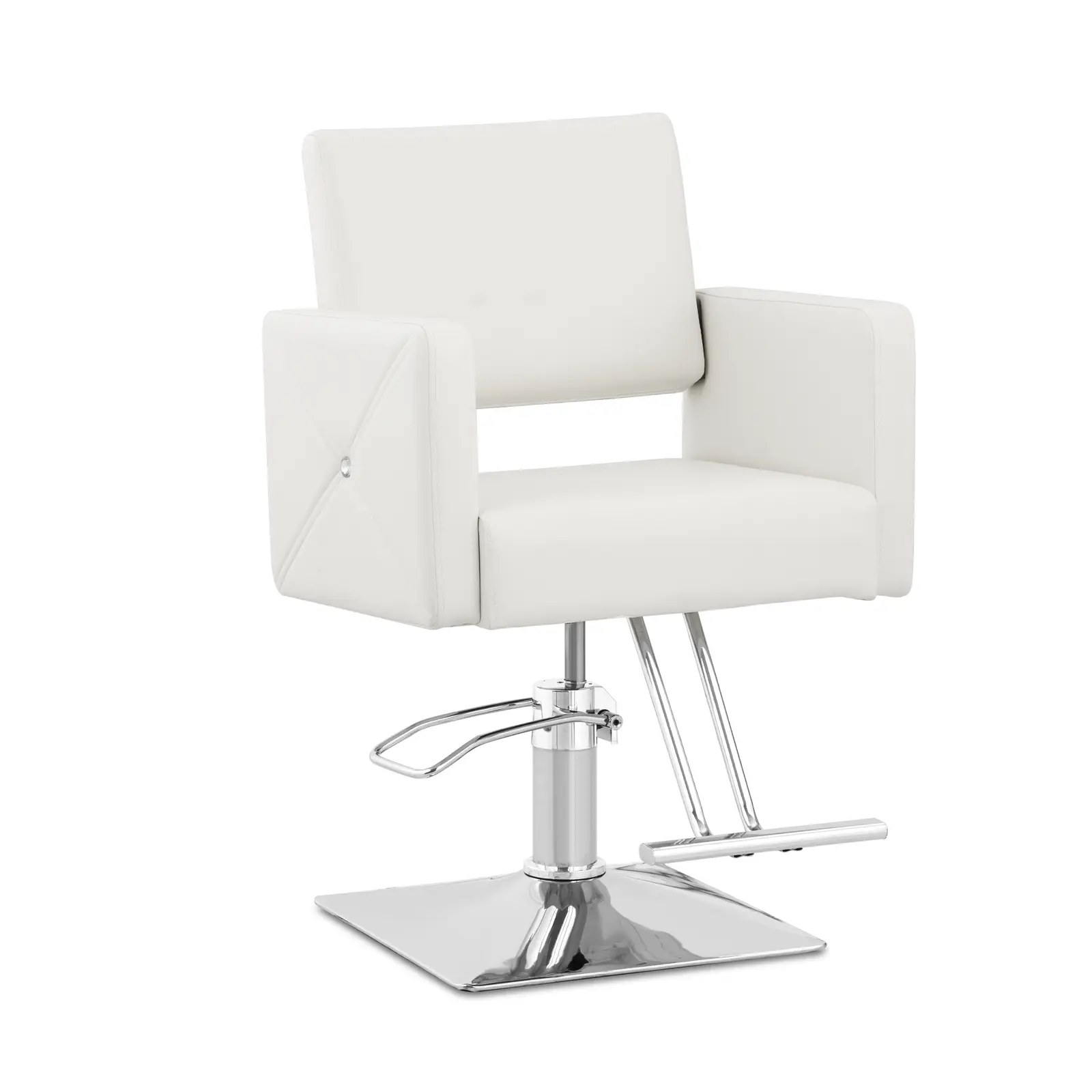 Fauteuil de coiffure Carlisle avec repose-pieds - hauteur d'assise 49-63 cm - 150 kg - blanc