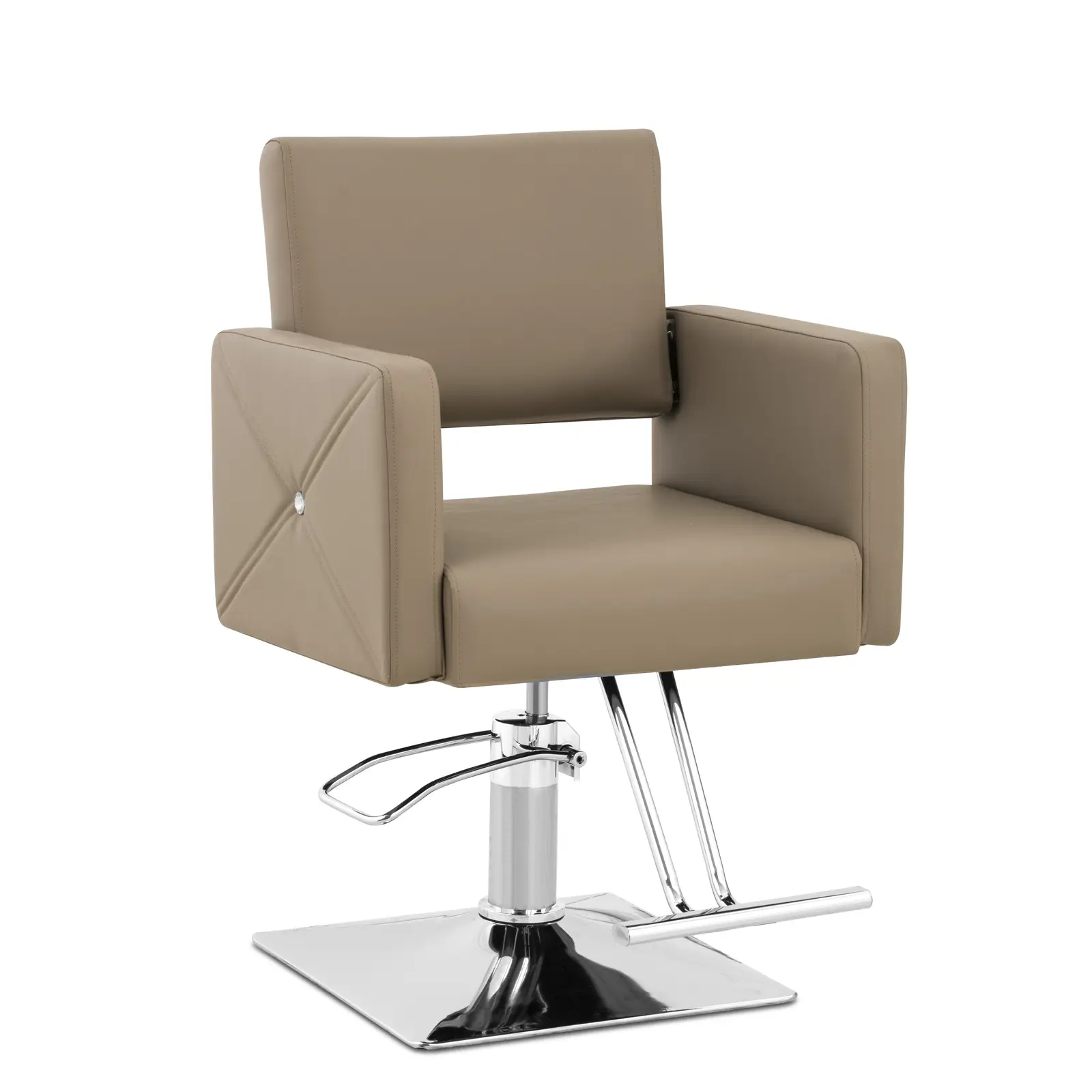 Fauteuil de coiffure Carlisle avec repose-pieds - hauteur d'assise 49-63 cm - 150 kg - gris clair