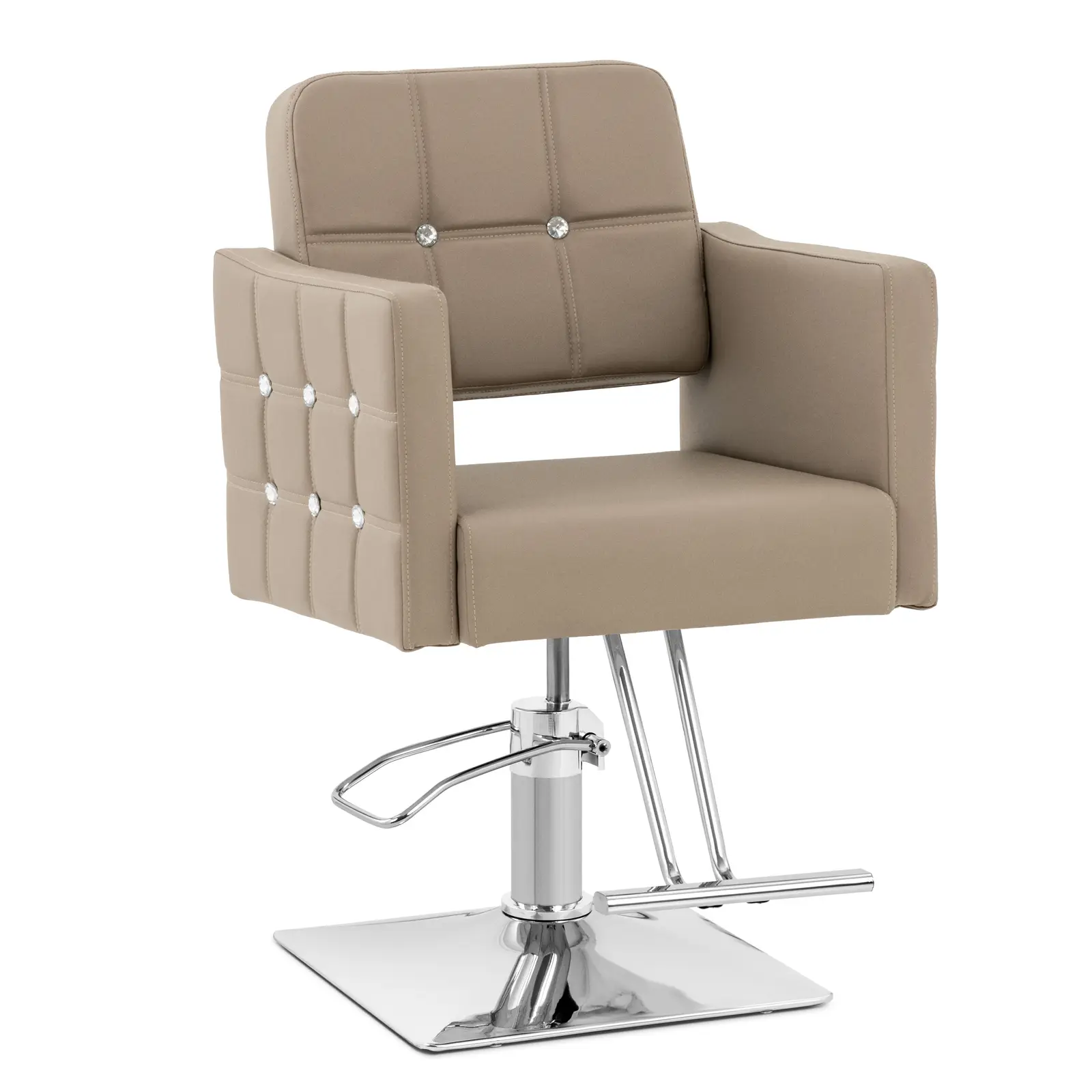 Produs cu defecte estetice Scaun de salon Cottam cu suport pentru picioare - înălțimea scaunului 49 - 63 cm - 150 kg - gri deschis - Imaginea produsului