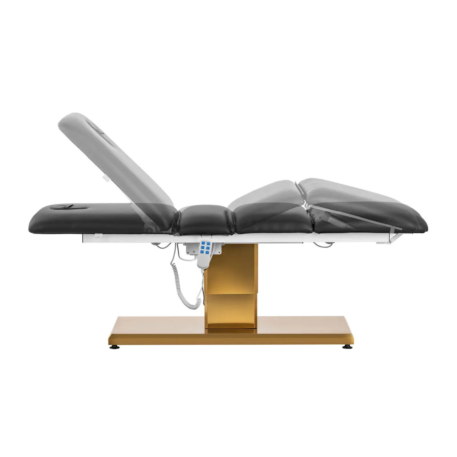 Kosmetické lehátko - 300 W - 190 x 65 x 60 - 76 cm - 200 kg - černá/zlatá (Délka postele: 190 cm)