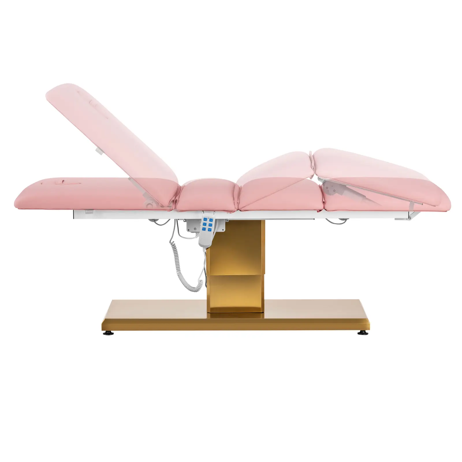 Kosmetické lehátko - 300 W - 190 x 65 x 60 - 76 cm - 200 kg - růžová/zlatá (Délka postele: 190 cm)
