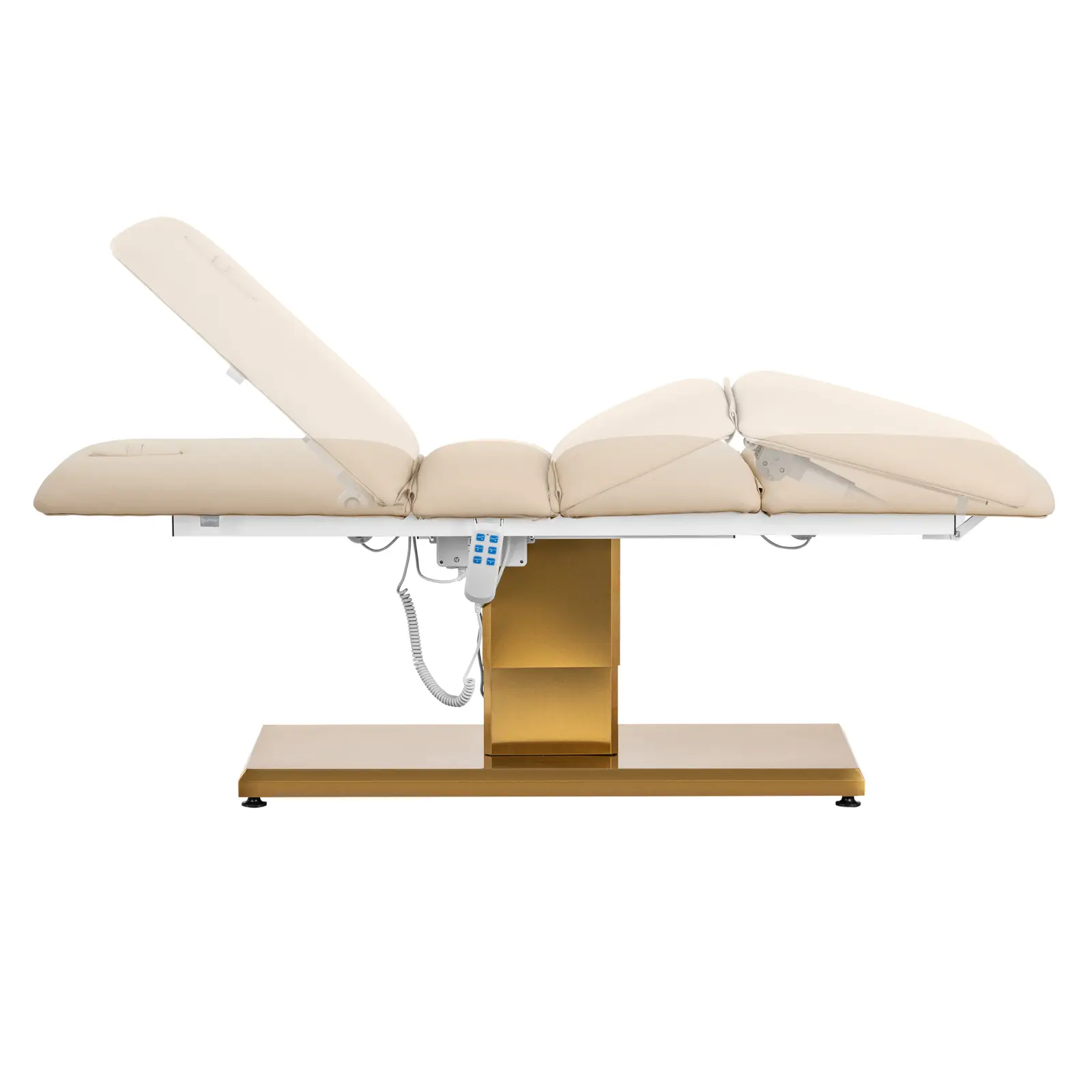Kosmetické lehátko - 300 W - 190 x 65 x 60 - 76 cm - 200 kg - béžová/zlatá (Délka postele: 190 cm)