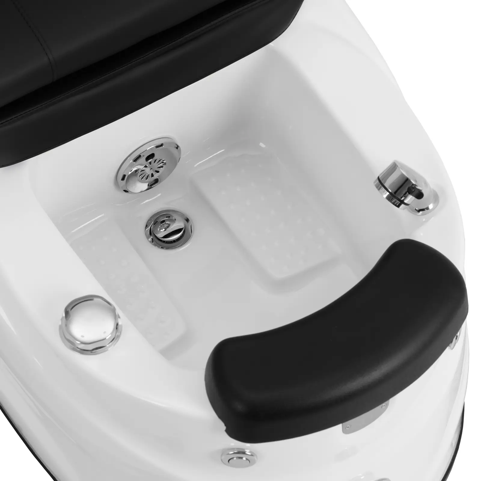 Fauteuil pédicure électrique - avec bain de pieds éclairé et fonction de massage - 105 W - 150 kg - noir (Robinet(s) de vidange: Oui)
