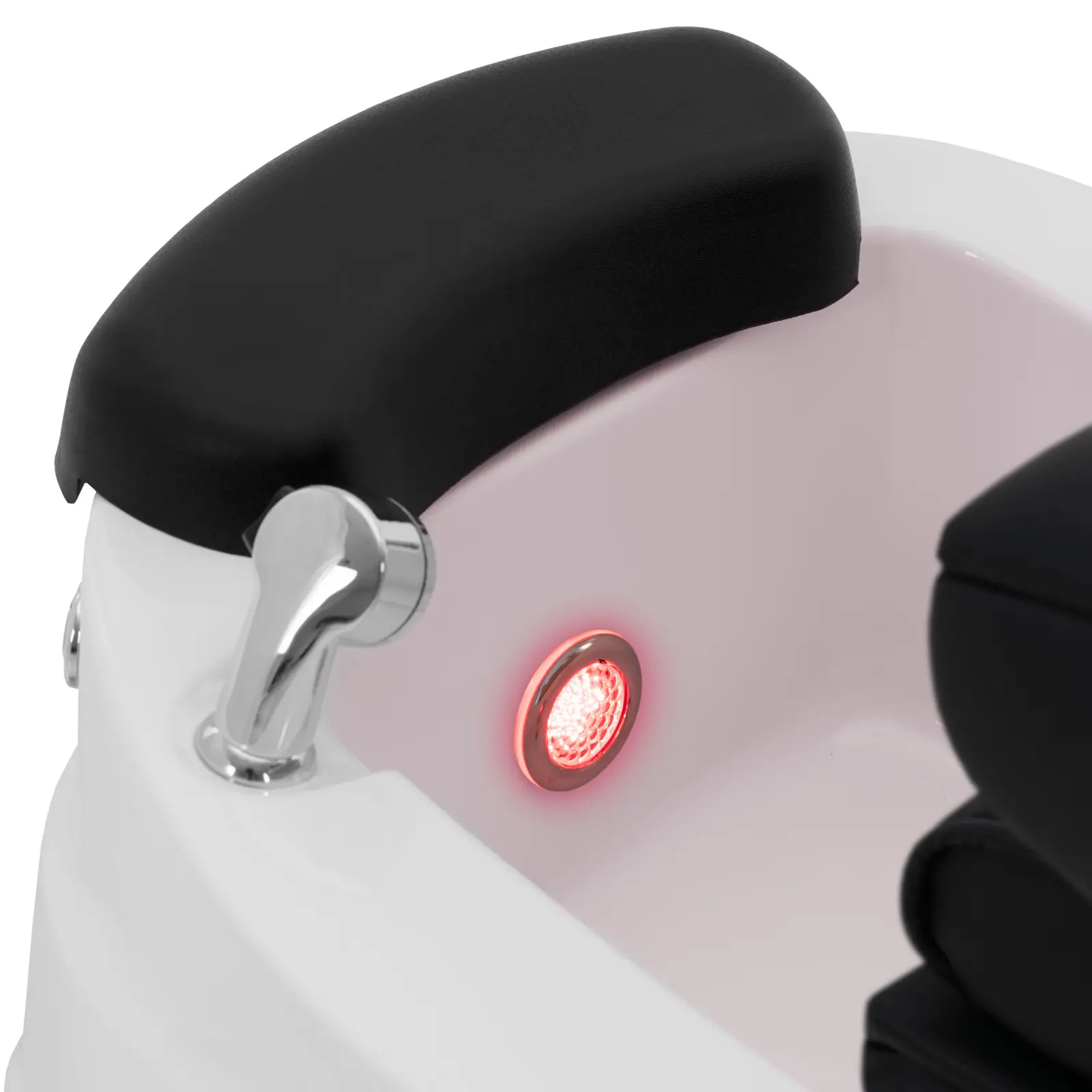 Sillón de pedicura eléctrico - con cubeta iluminada y funciones de masaje - 105 W - 150 kg - negro