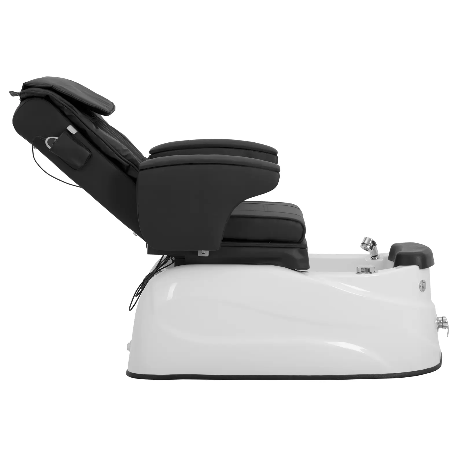 Fauteuil pédicure électrique - avec bain de pieds éclairé et fonction de massage - 105 W - 150 kg - noir (Télécommande: Oui)