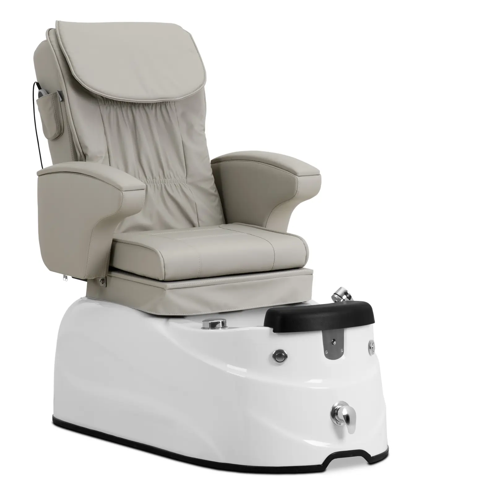 Fußpflegestuhl elektrisch - mit beleuchteter Fußwanne und Massagefunktionen - 105 W - 150 kg - beige