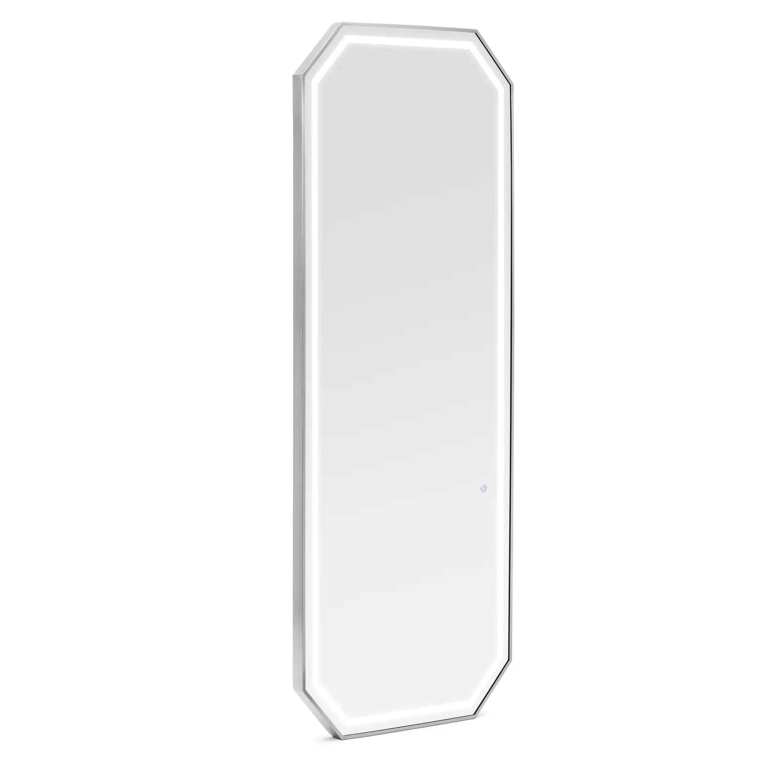 Miroir lumineux - Éclairage LED - extra plat - octogonal - argenté - 180 x 70 cm