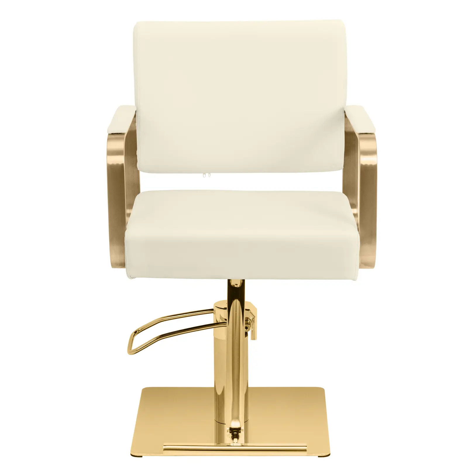 Fauteuil de coiffure avec repose-pieds - 50 - 66 cm - 200 kg - beige/or