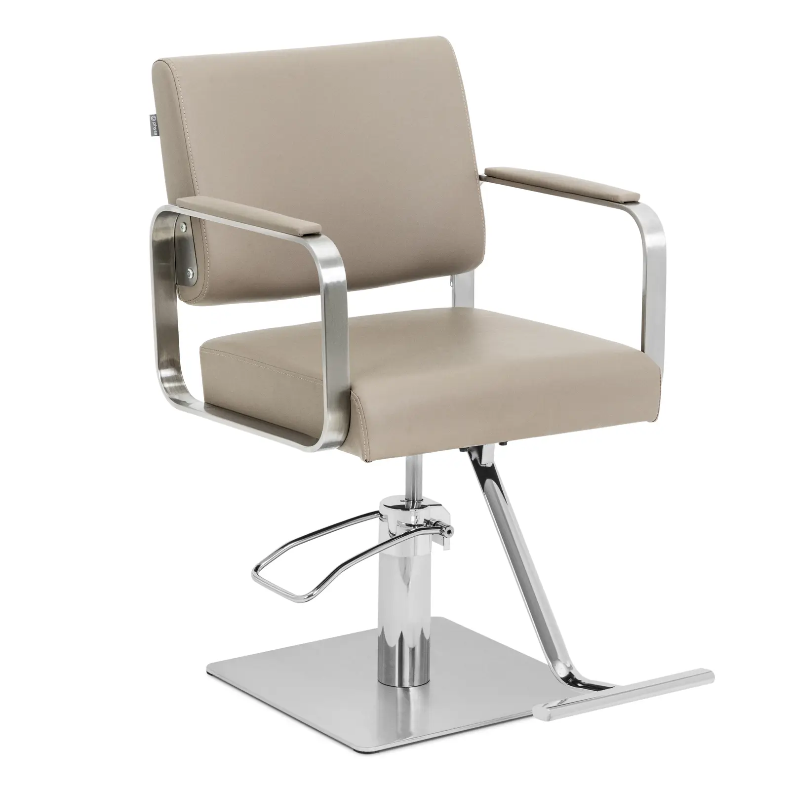 Scaun de salon cu suport pentru picioare - 50 - 66 cm - 200 kg - bej/argintiu