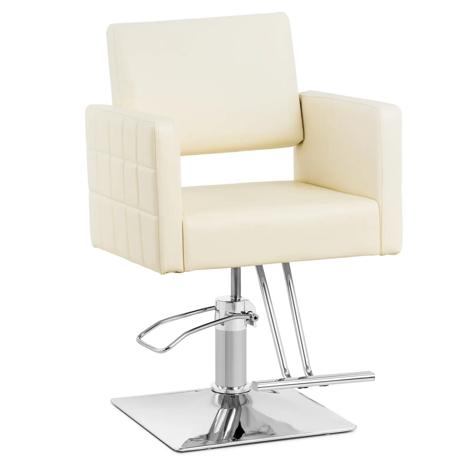 Friseurstuhl Ribbleton mit Fußstütze - Sitzhöhe 49 - 63 cm - 150 kg - creme - Produktbild