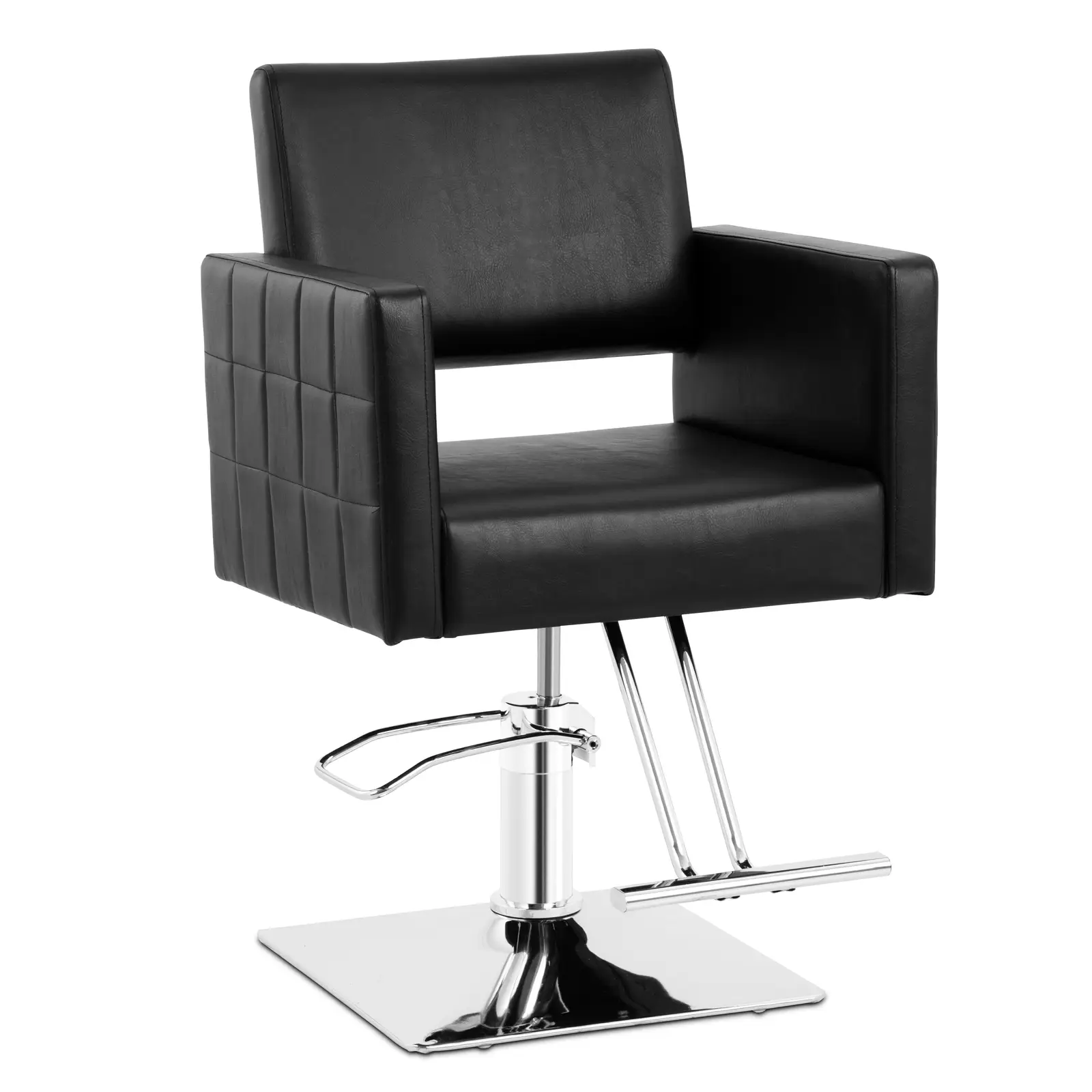 Fodrászszék Ribbleton lábtartóval - ülésmagasság: 49–63 cm - max. 150 kg - fekete