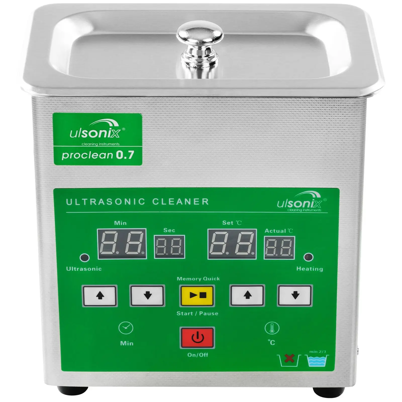 Ultrazvuková čistička - 0,7 l - 50 kHz - 60 W - Memory (Časovač: Ano)