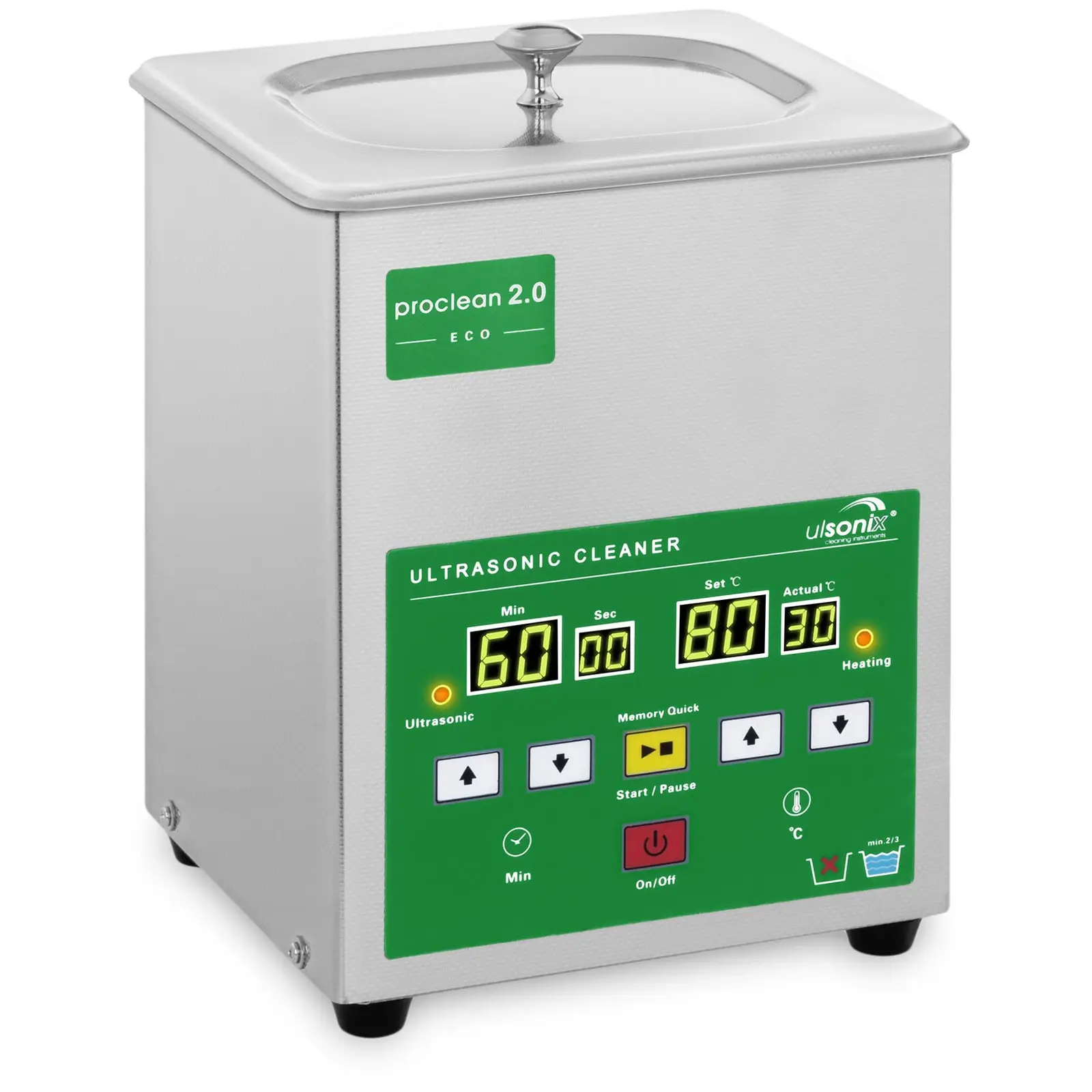 Ultrazvuková čistička - 2 l - 40 kHz - 60 W - Memory