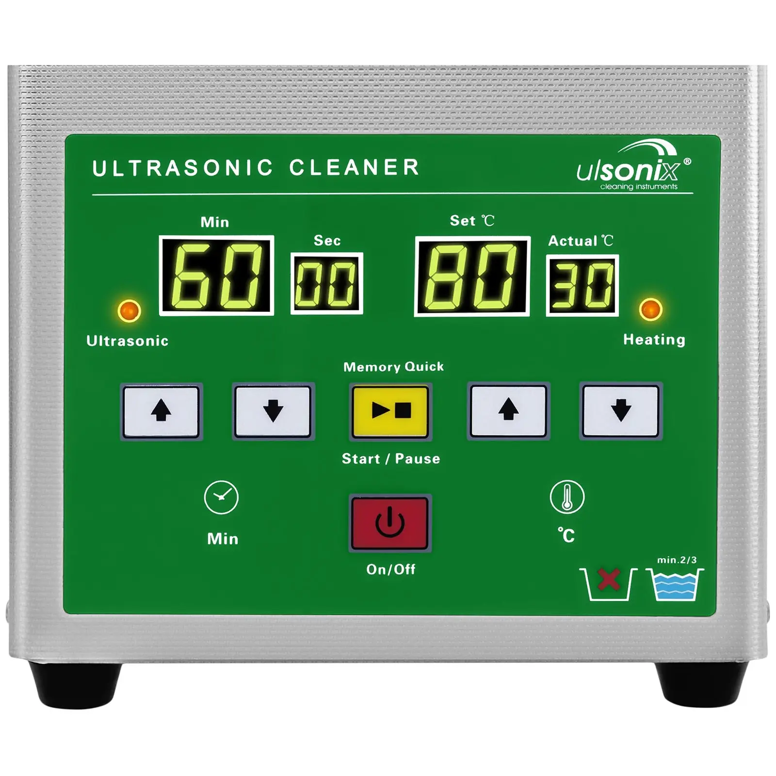 Ultrasonic Cleaner - 2 litres - 60 W - Memory-Quick Eco