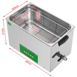 Ultrasonic Cleaner - 28 litres - 480 W - Memory-Quick Eco