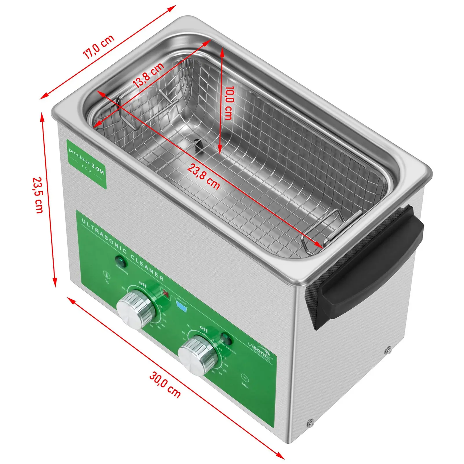 Myjka ultradźwiękowa - 3 litry - 80 W - Basic Eco