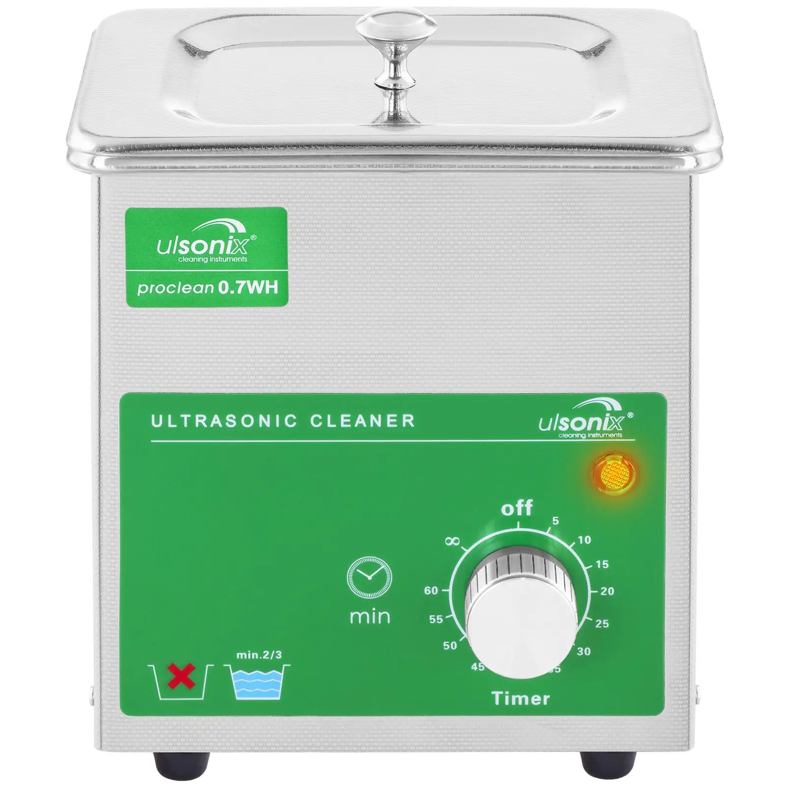 Ultrazvuková čistička - 0,7 l - 40 kHz - 60 W (Časovač: Ano)