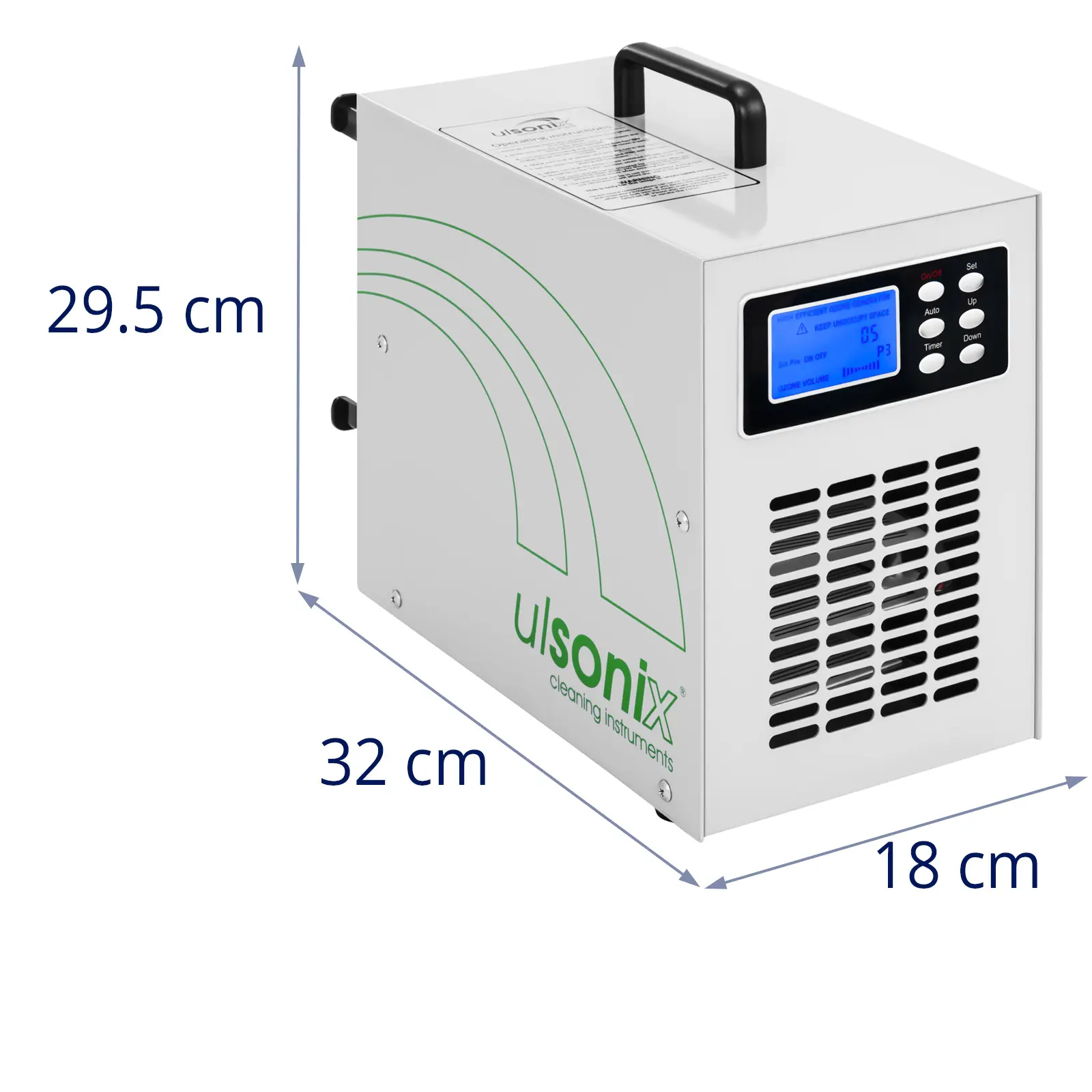 Ozonový generátor - 20 000 mg/h - 205 W - digitální (Ventilátor: 170 m³/h)