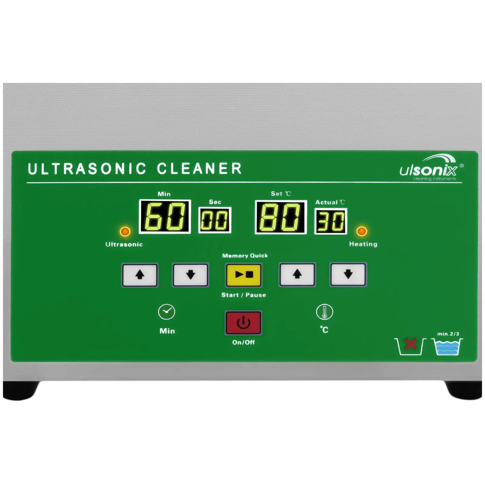 Ultrazvuková čistička - 3 l - 40 kHz - 120 W - Memory (Časovač: Ano)
