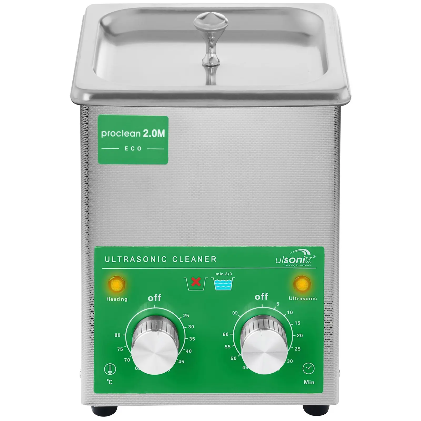 Ultrazvuková čistička - 2 l - 40 kHz - 60 W (Časovač: Ano)