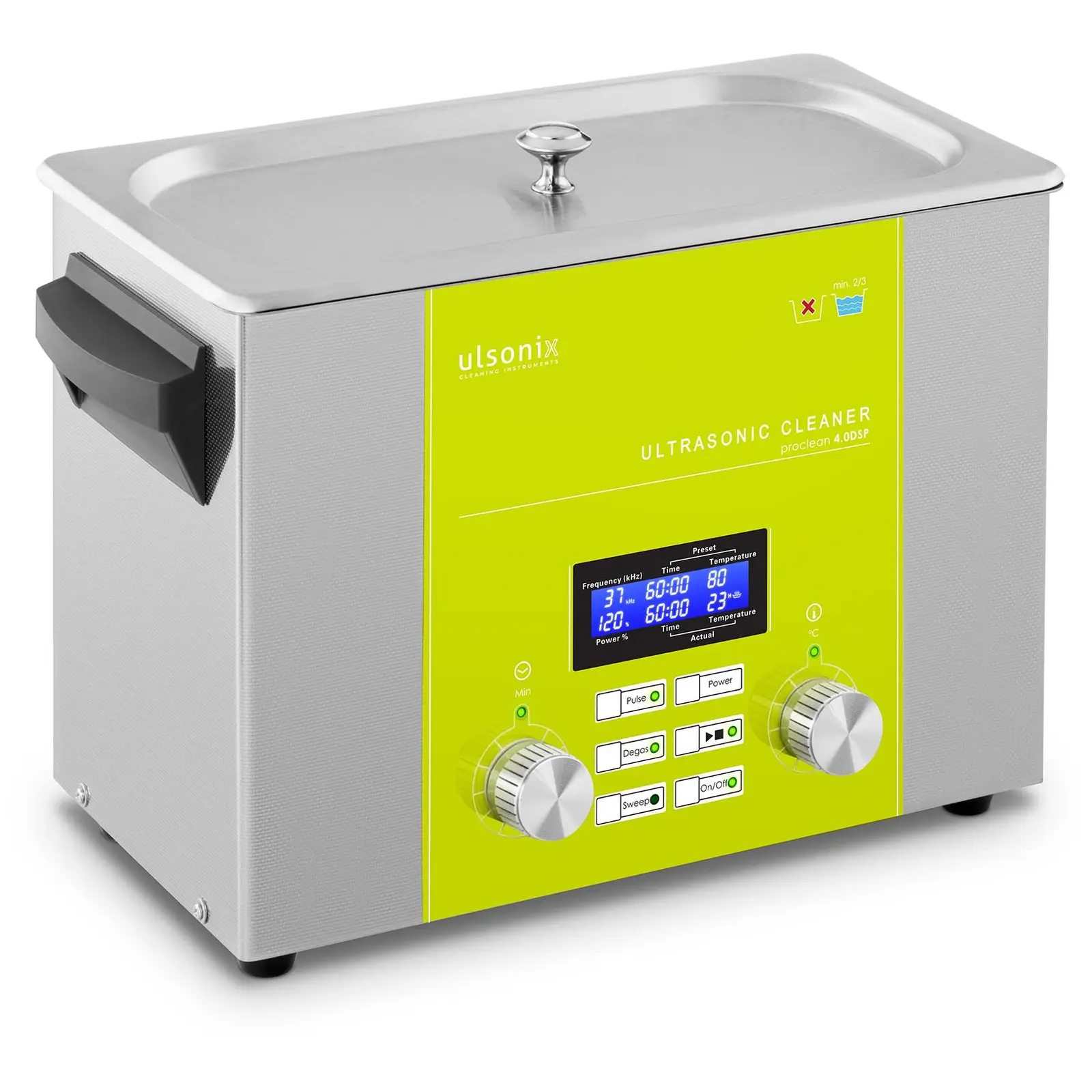 Ultrazvuková čistička - 4 l - 37 kHz - 160 W - Degas - Memory - Sweep - Pulse
