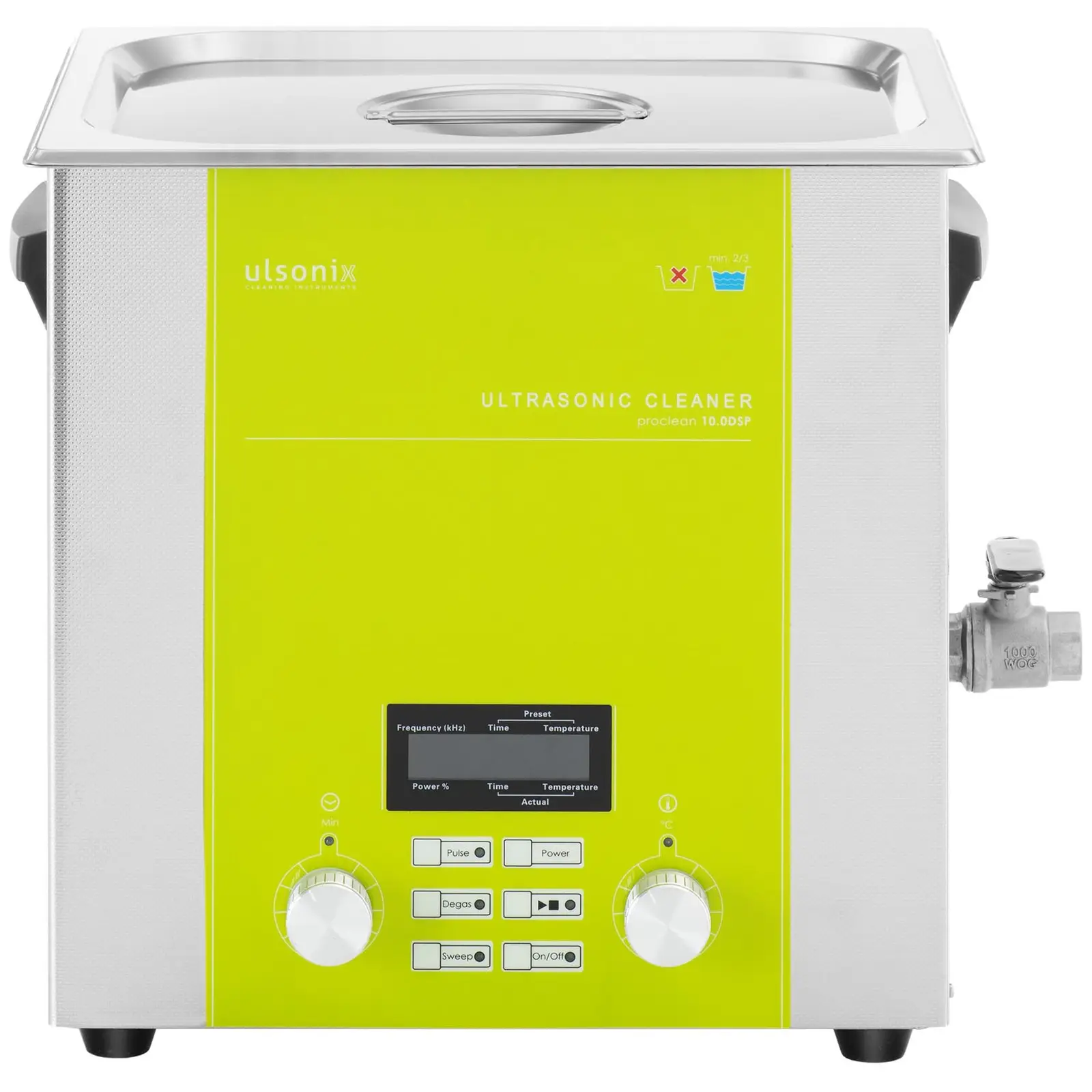 Ultrazvuková čistička - 10 l - 37 kHz - 320 W - Degas - Memory - Sweep - Pulse (Držadla: Ano)
