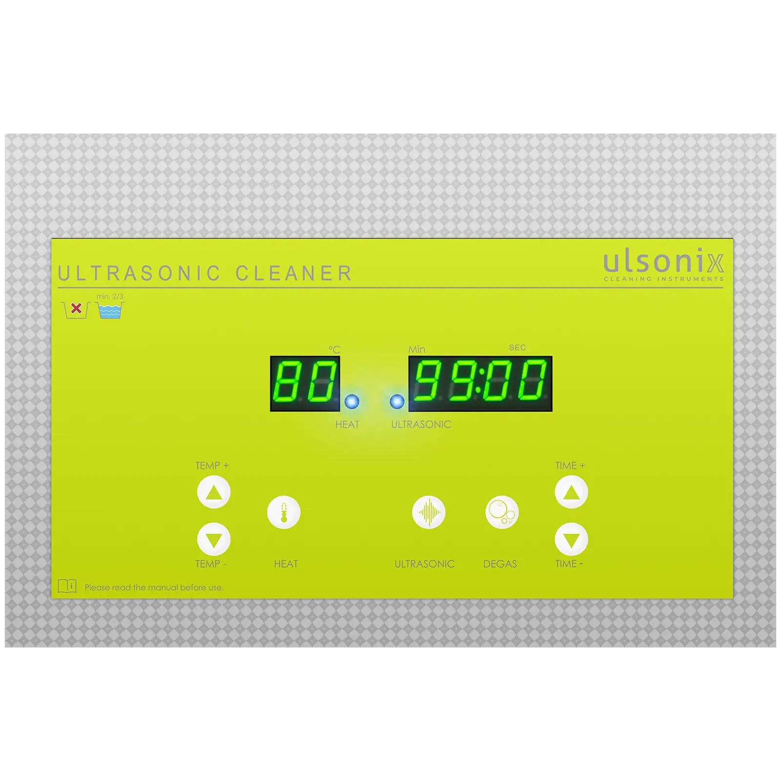 Ultrazvuková čistička - 4,5 l - 40 kHz - 120 W - Degas - Memory (Výpustný kohout: Ne)