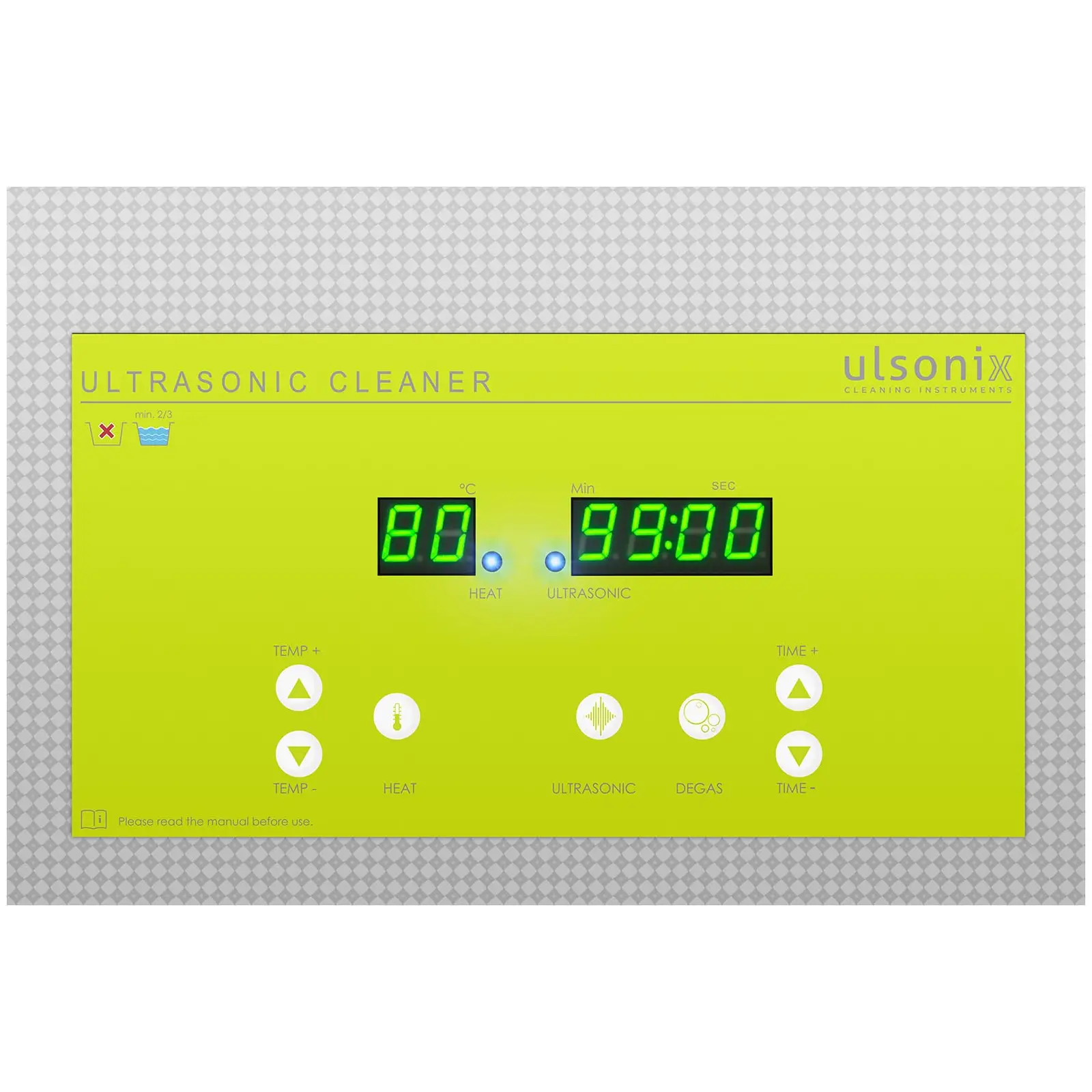 Ultrazvuková čistička - 10 l - 40 kHz - 240 W - Degas - Memory (Výpustný kohout: Ano)