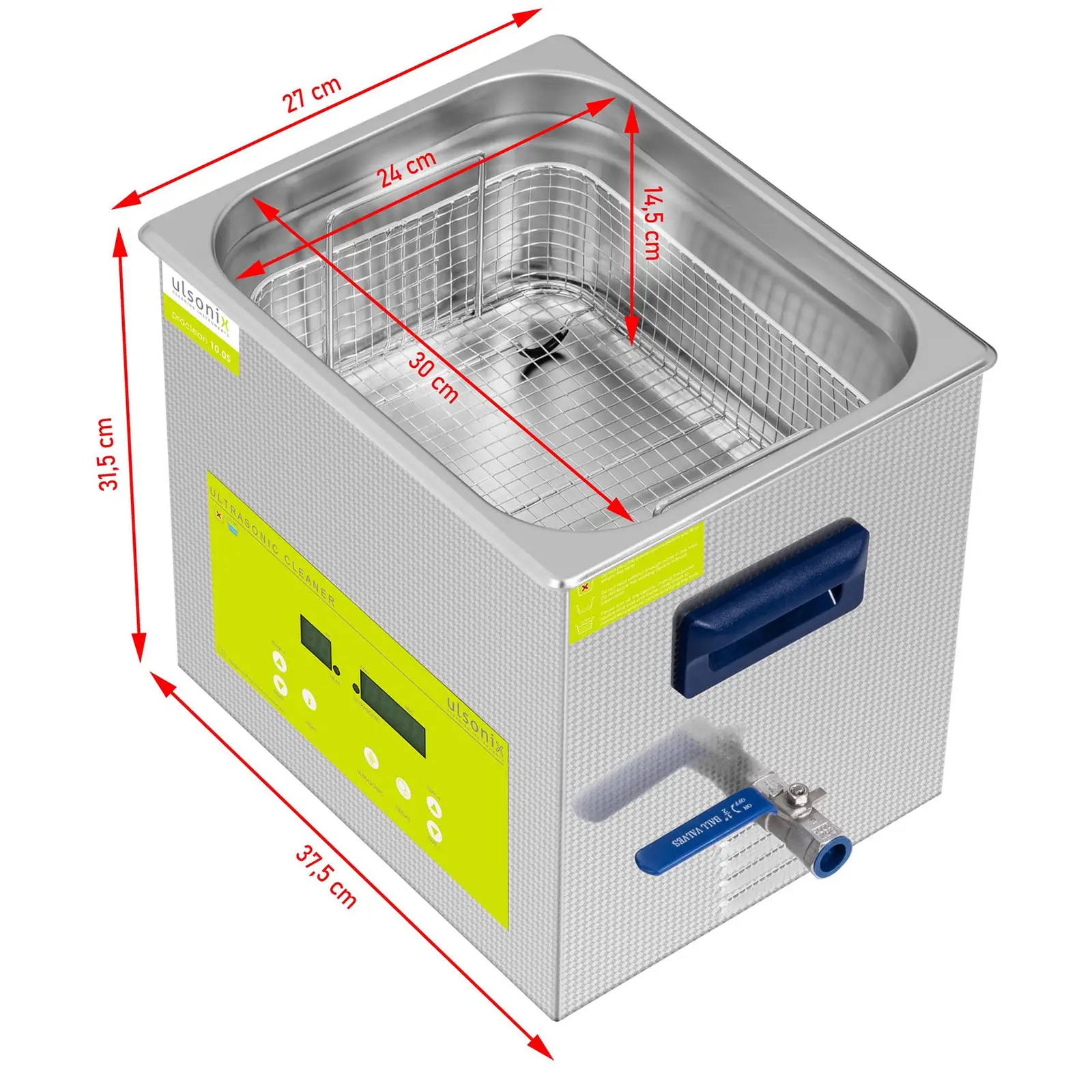 Lavatrice a ultrasuoni - Degassaggio - 10 l