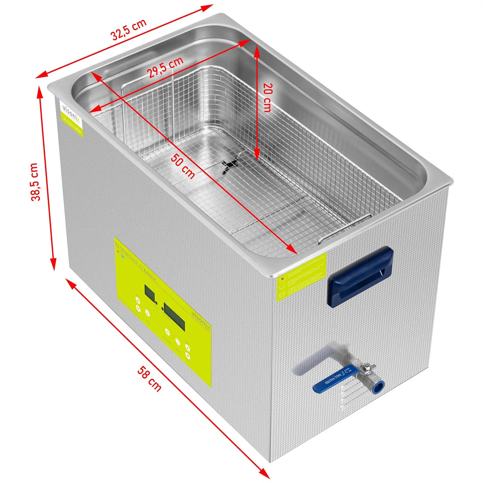 Lavatrice a ultrasuoni - Degassaggio - 30 l