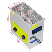 Lavatrice a ultrasuoni - 6,5 litri - 180 W