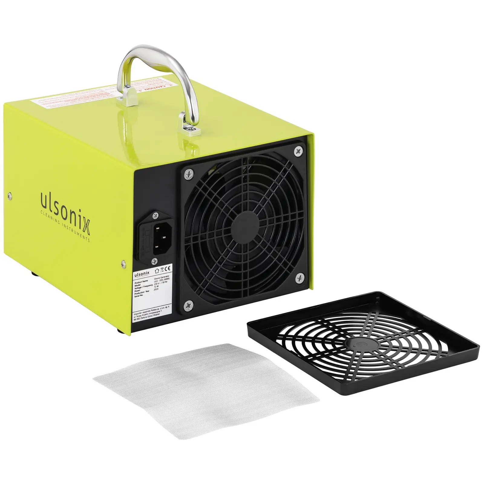 Ozonový generátor - 5 000 mg/h - 60 W - časovač 120 min (Ventilátor: 174 m³/h)