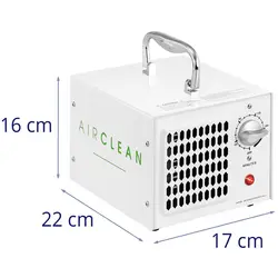 Ozongenerator - 7.000 mg / h - 80 W - timer 180 min