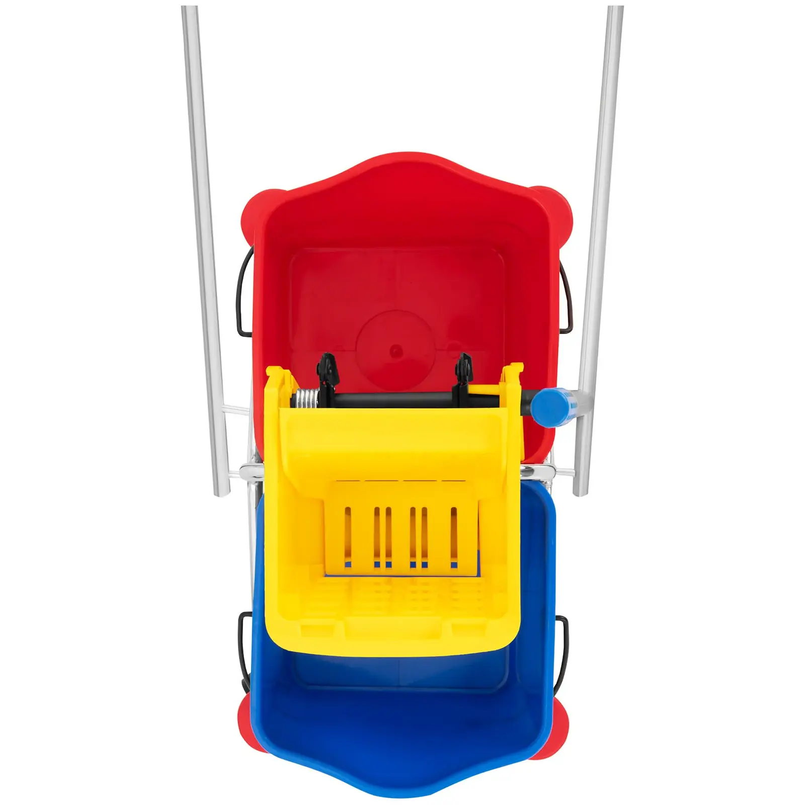 Rengøringsvogn med moppepresse - 2 spande - 48 l (Mål (LxBxH): 85 x 42 x 96 cm)