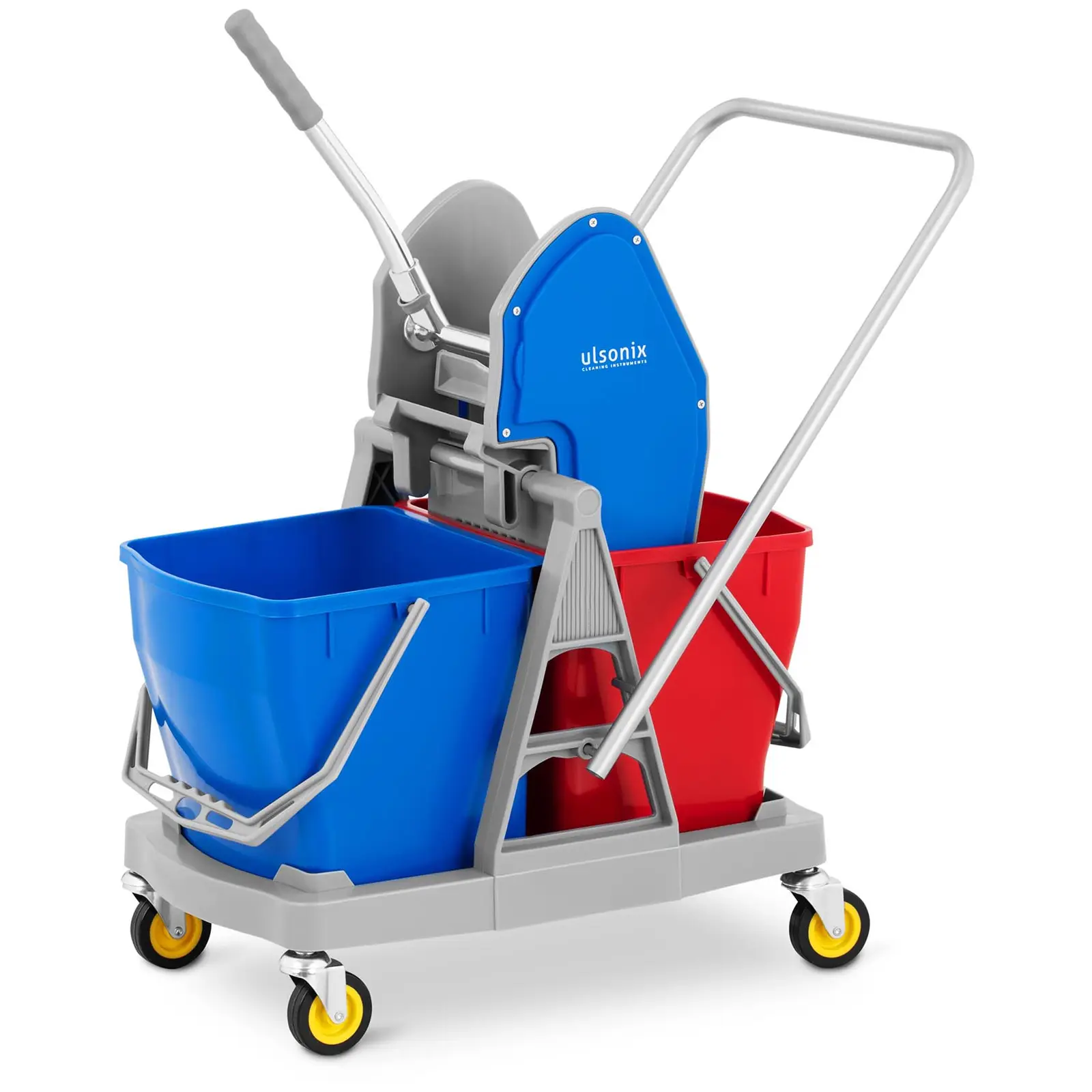 Cleaning trolley - with wringer - 2 buckets - 36 L