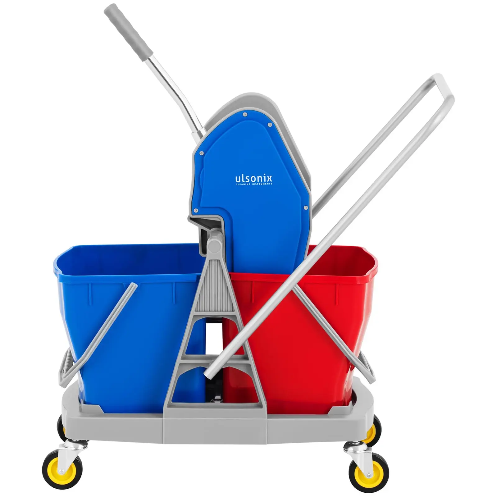 Úklidový vozík - s lisem na mop - 2 vědra - 36 l (Počet koleček: 4 Pc)