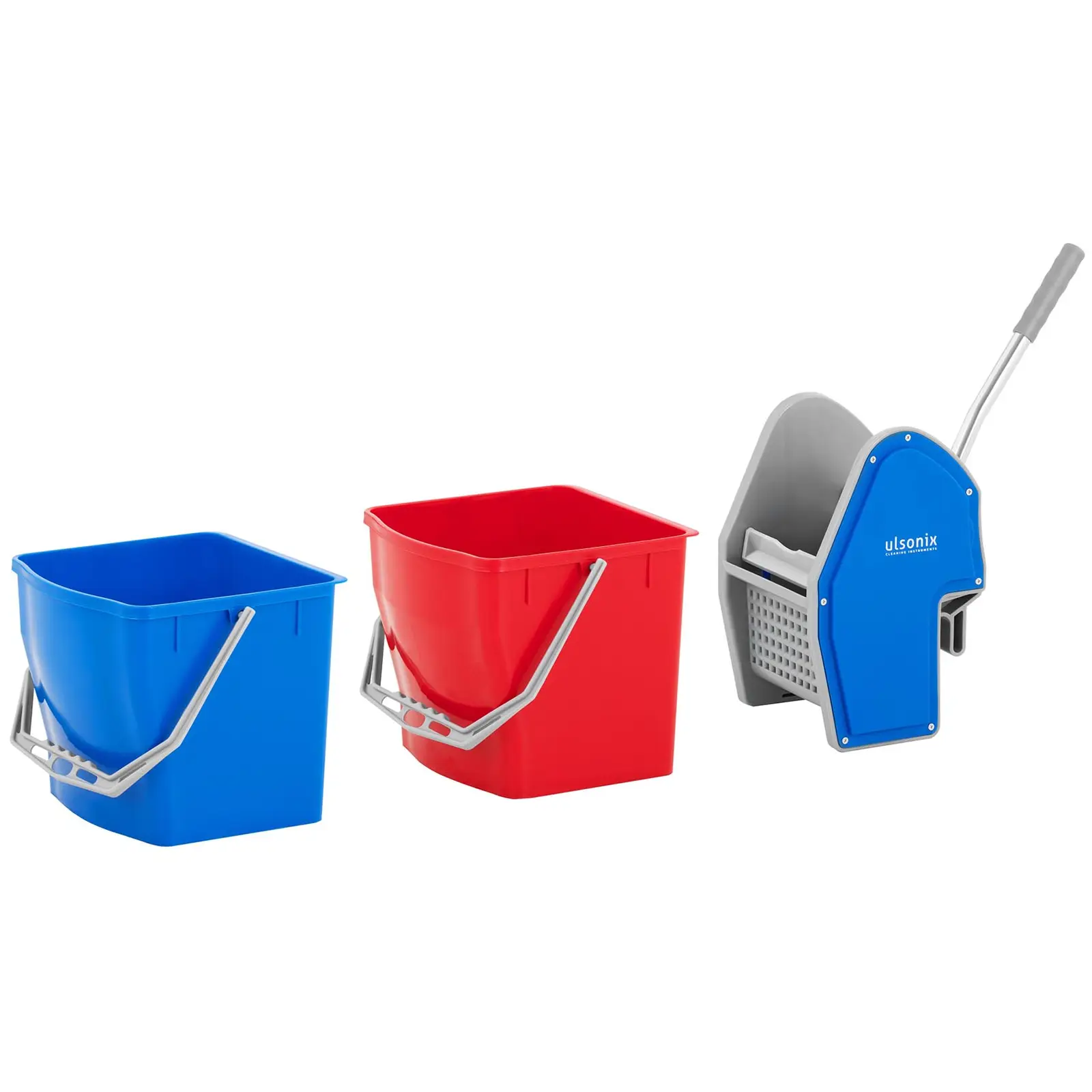 Úklidový vozík - s lisem na mop - 2 vědra - 36 l (Materiál: Plast)