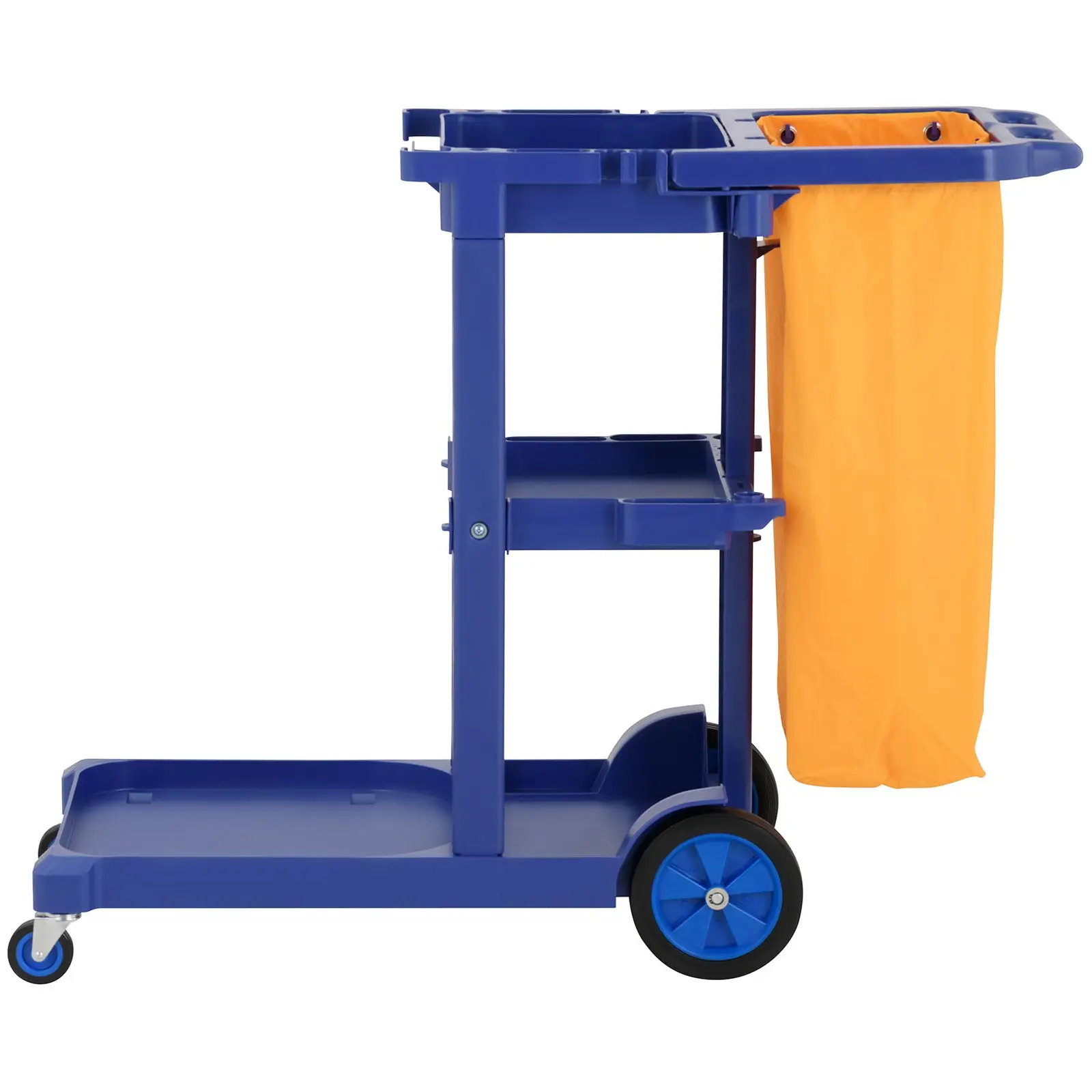 Carrello per pulizie professionale multiuso con sacco portabiancheria