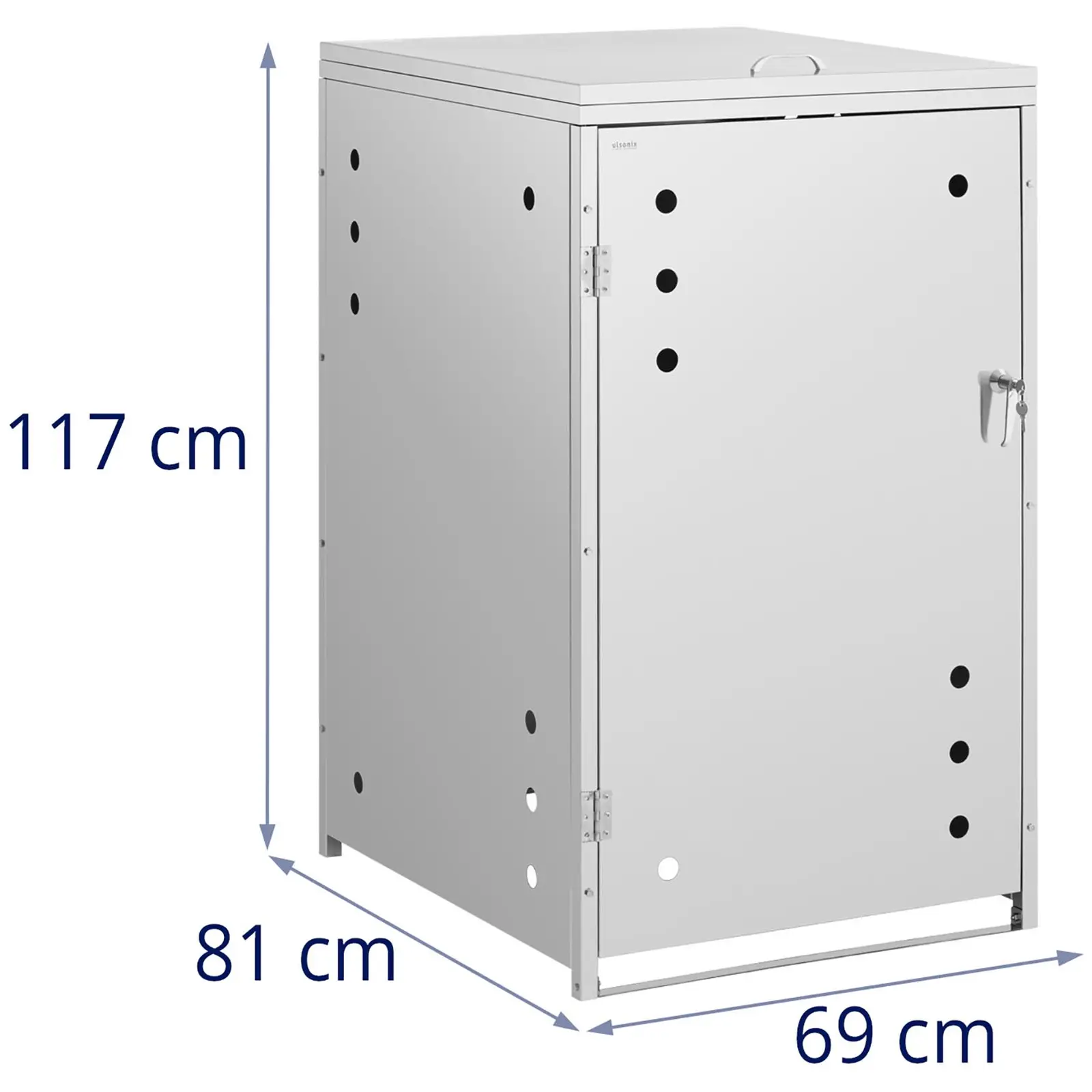 Bidone immondizia - 1 x 240 l - Con fori di ventilazione