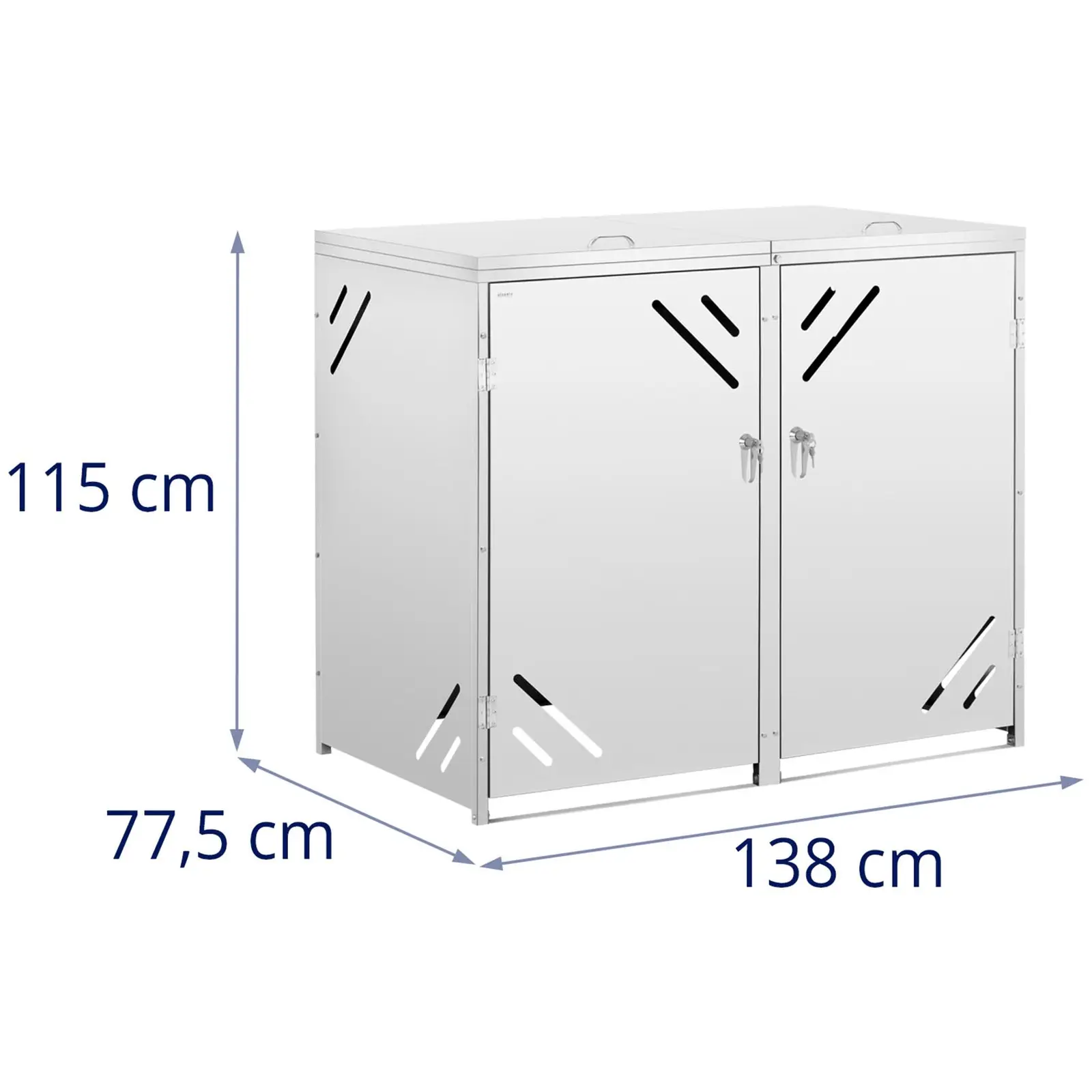 Κουτί αποθήκευσης κάδου - 2 x 240 L - διαγώνιες υποδοχές αέρα