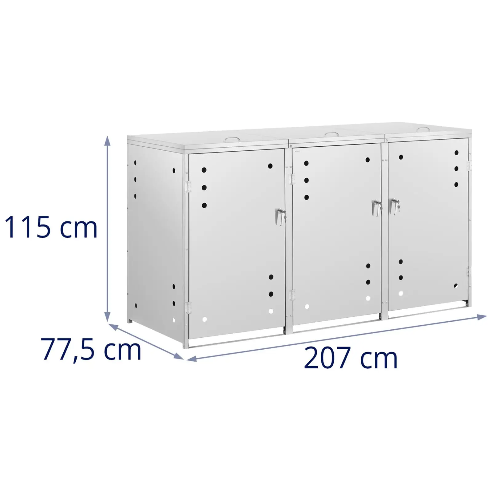 Kukatároló - 3 x 240 l - szellőzőlyukak