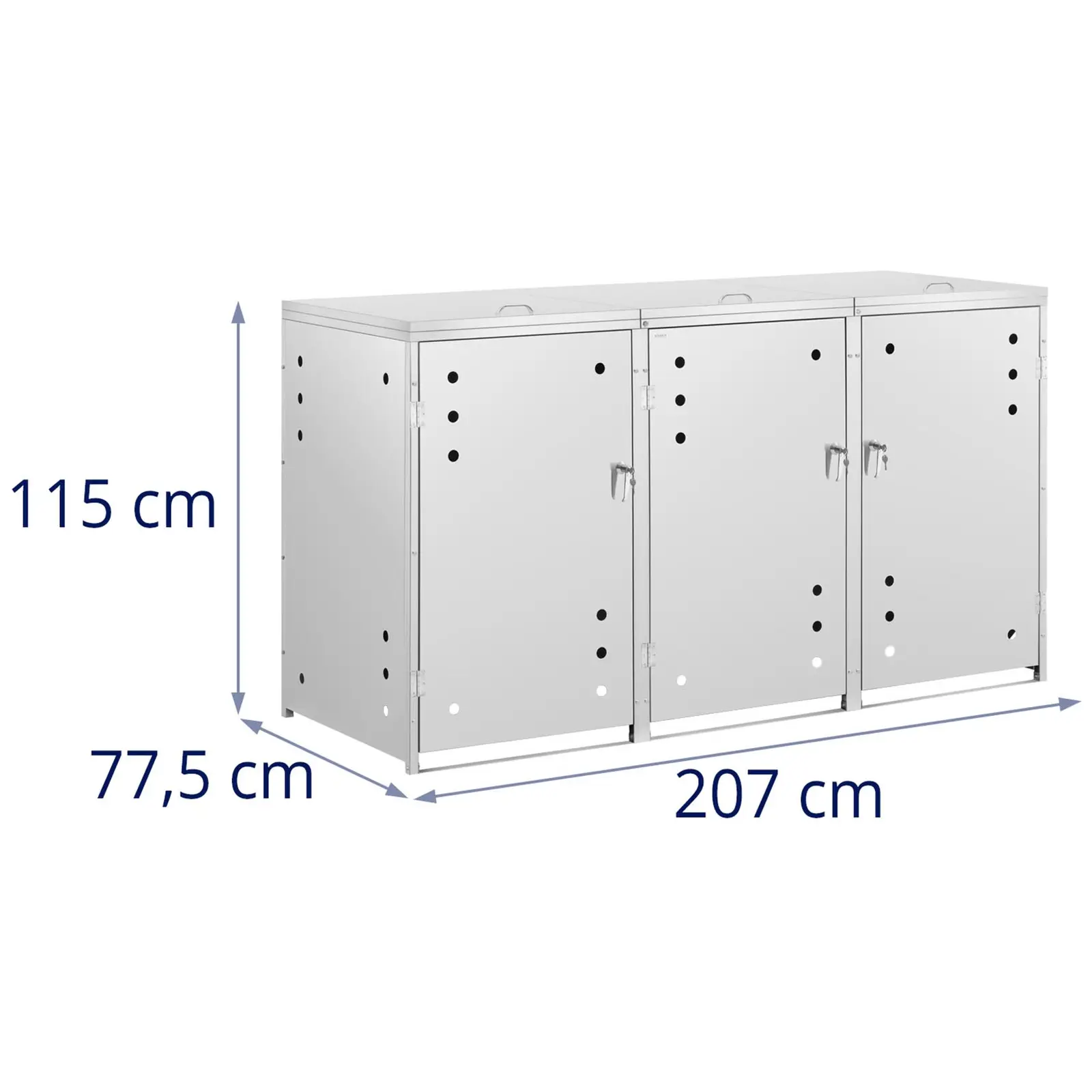Bin Storage Box - 3 x 240 L - air holes