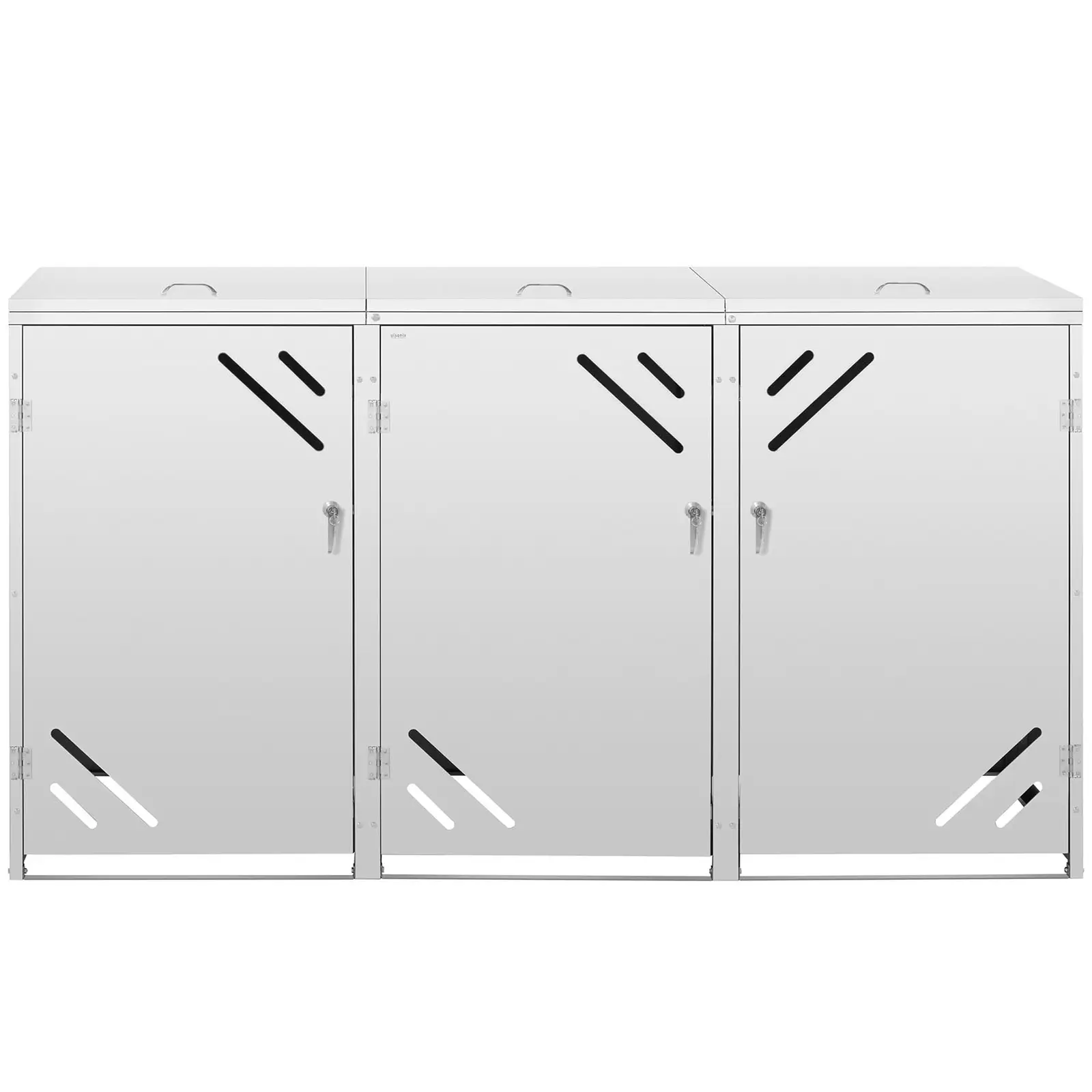 Mueble para cubos de basura - 3 x 240 L - ranuras de ventilación diagonales