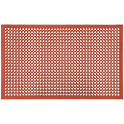 Rubberen mat - 153 x 92 x 1 cm - rood