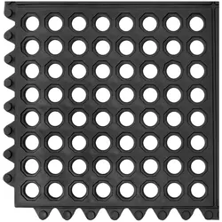 Rubber mat - 92 x 92 x 0.50 cm - black
