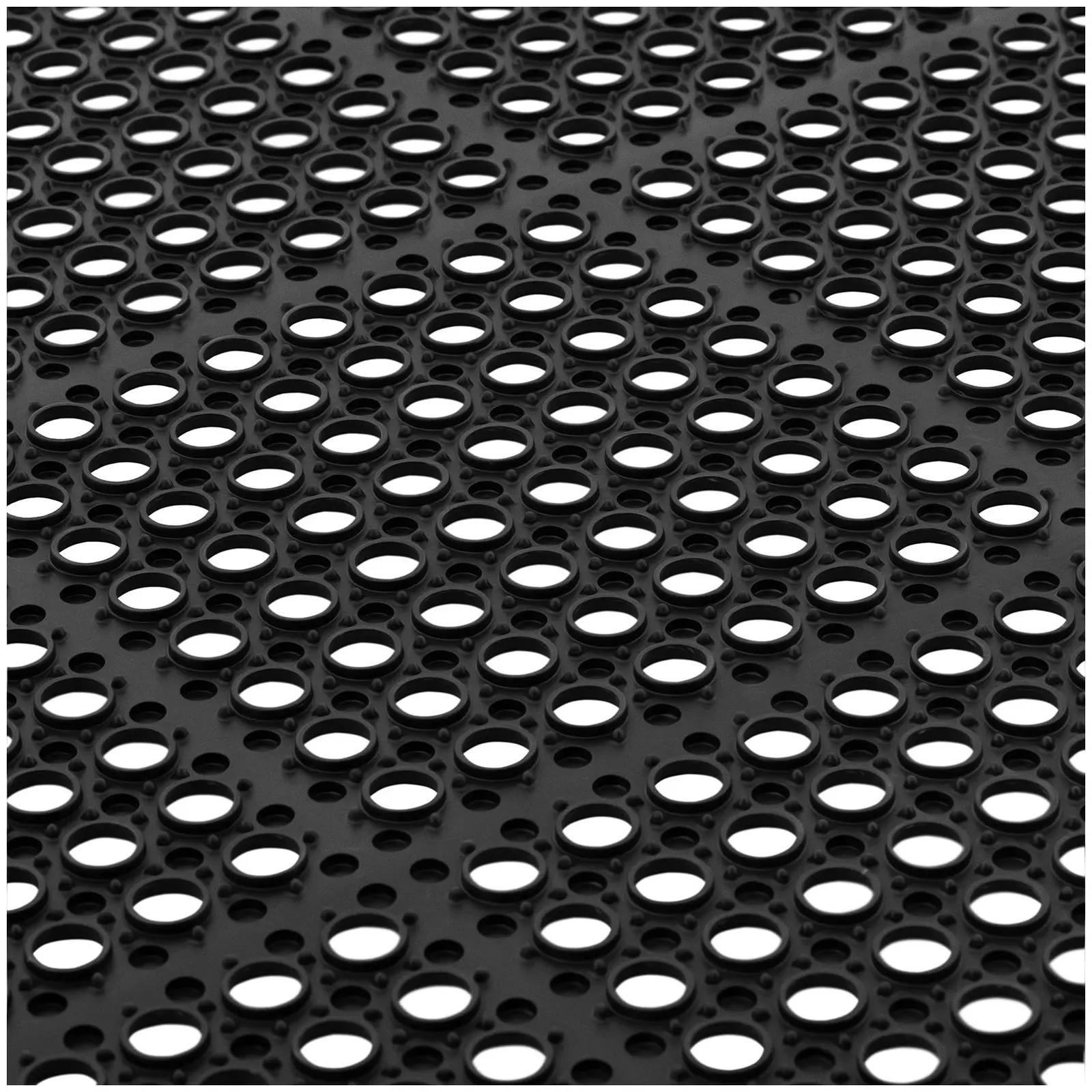 Rubber mat - 92 x 92 x 0.50 cm - black