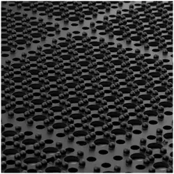 ring rubber mat - 92 x 92 x 1 cm - zwart