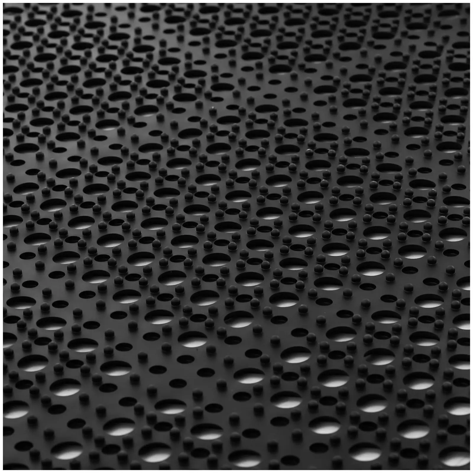 Tapis en caoutchouc - 92 x 92 x 1 cm - Noir