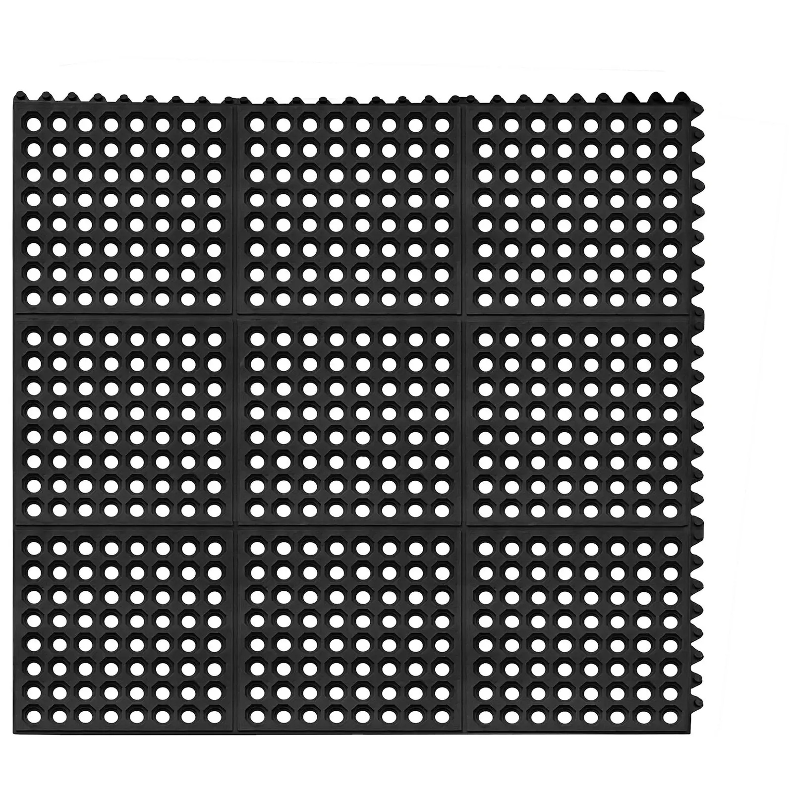 Rubber Mat - 92 x 92 x 1 cm - black